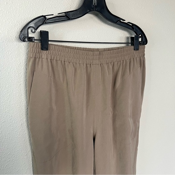 Rag & Bone NWOT Crepe Jogger Pant Clay Tan Beige Zip Ankles Casual Women’s Large - Picture 8 of 13